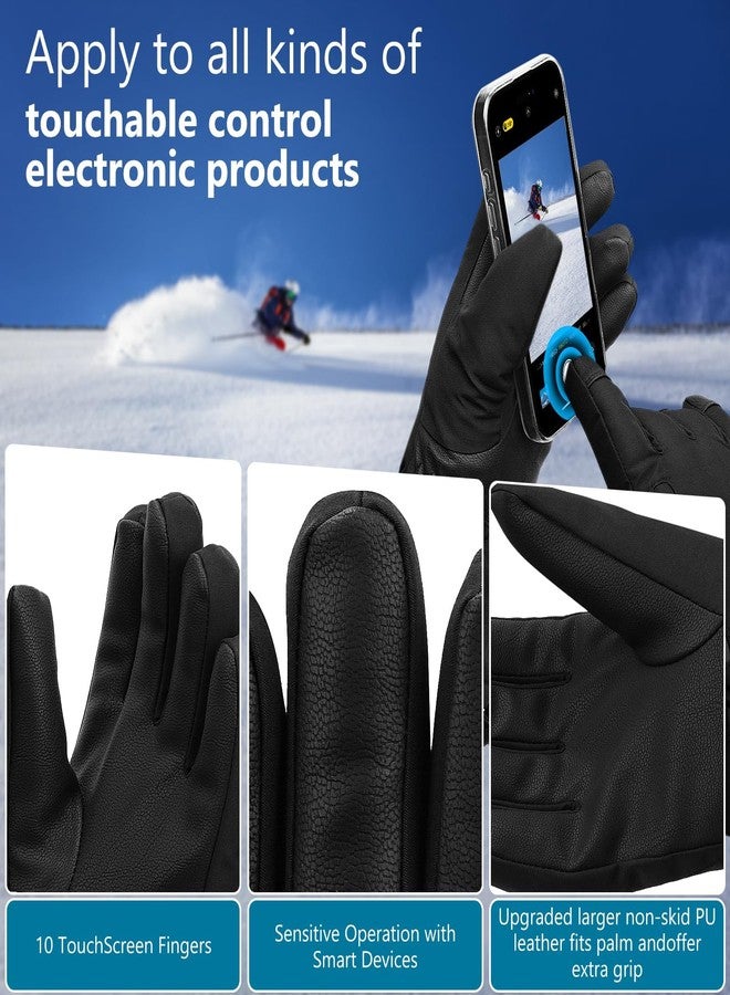 Odtmger Warm and Breathable Snow Gloves - Waterproof and Anti-Slip Ski Gloves for Boys & Girls, Men & Women - Image 3